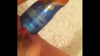 Játszadozik suncream üveg