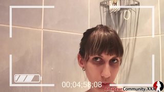 ̶�악한 십대에 숨어하는 욕실 자신 손가락